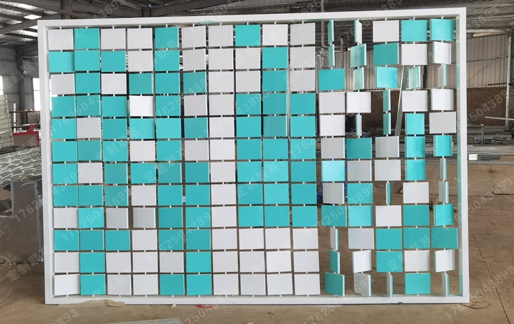 互动景墙正反双色旋转方块